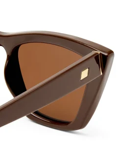 VELODROME BROWN CAT-EYE BROWN MONO POLARIZED SUNGLASSES
