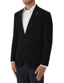 VELVET JACKET WITH PEAK LAPEL