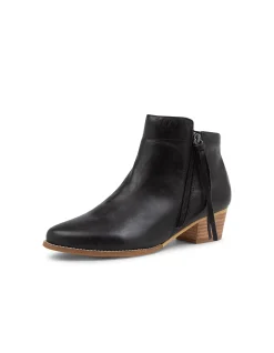 Vendas XF Black Natural Leather Ankle Boots