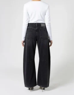 Vera Bow Leg Barrel Mid Rise Jean