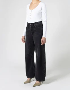Vera Bow Leg Barrel Mid Rise Jean