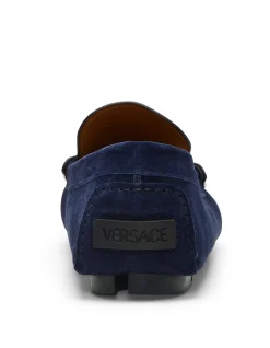 VERSACE LEATHER DRIVER DRESS SHOE