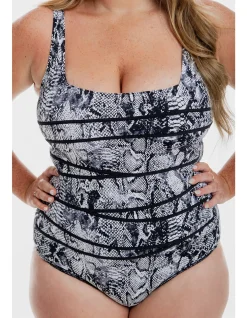 Vida Square Neck Binding One Piece Swimsuit