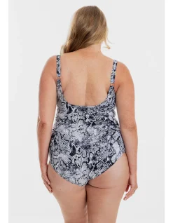 Vida Square Neck Binding One Piece Swimsuit