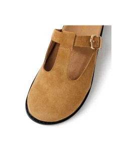 VILERI Cashmere Suede Buckle Clogs