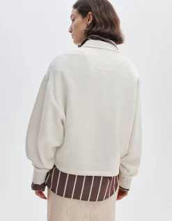 Vintage Terry Oversized Polo Sweatshirt