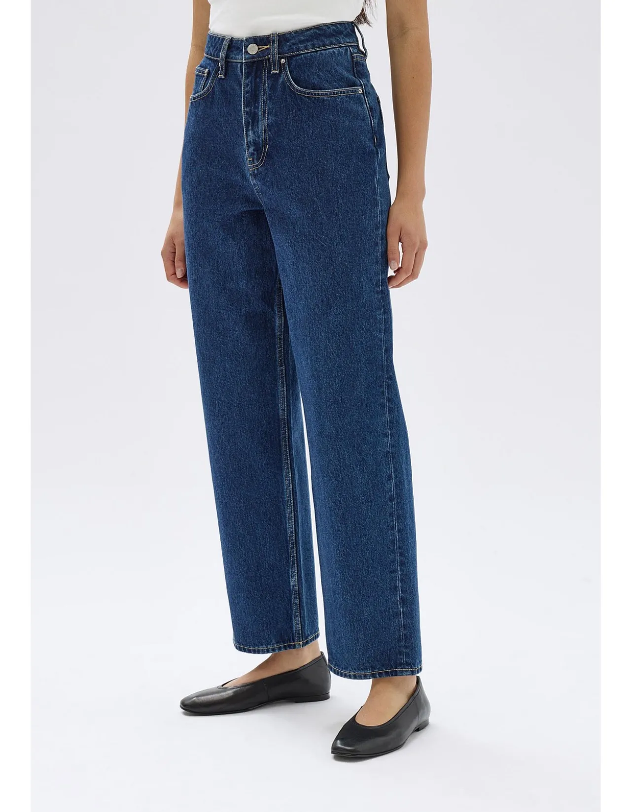 Vintage Straight High Rise Heritage Blue Jeans