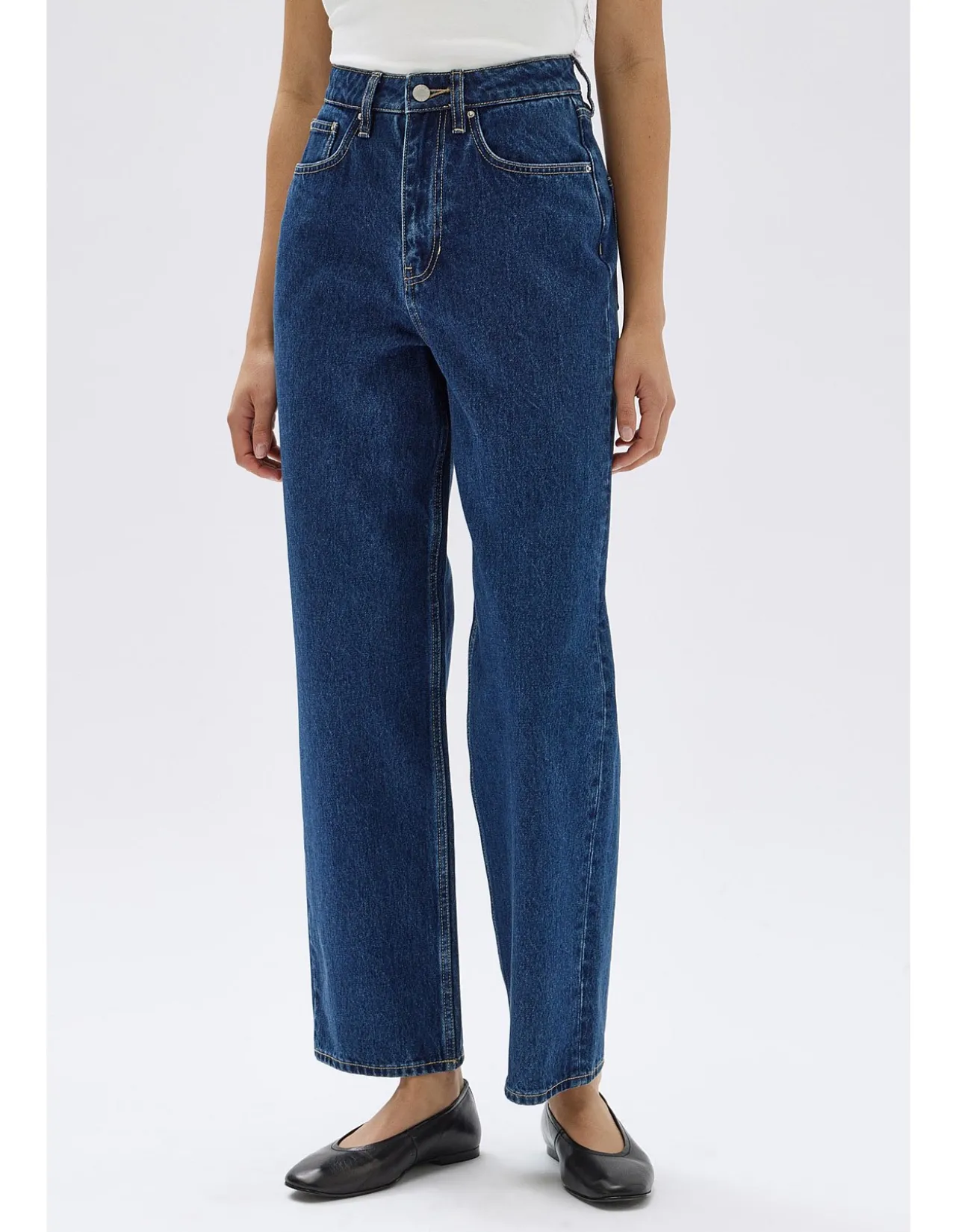 Vintage Straight High Rise Heritage Blue Jeans