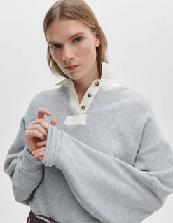 Vintage Terry Oversized Polo Sweatshirt