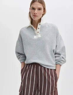 Vintage Terry Oversized Polo Sweatshirt