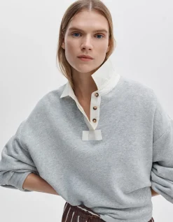 Vintage Terry Oversized Polo Sweatshirt
