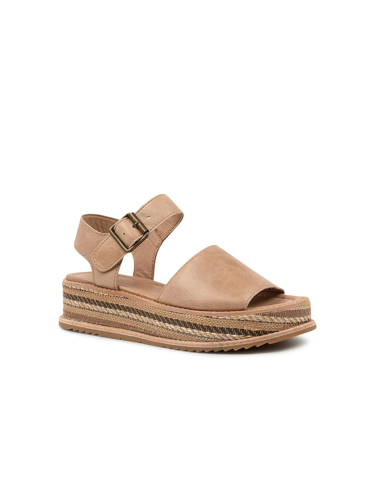 Vishva Woven Platform Leather Sandals