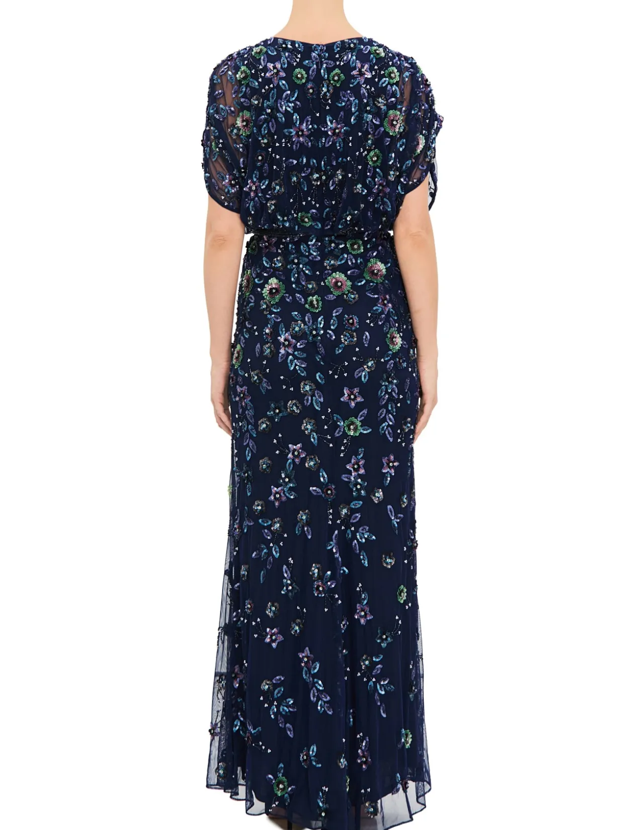 V NECK BLOUSON GOWN