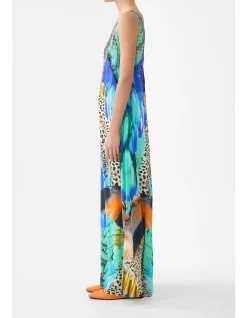 V NECK FLARED JUMPSUIT