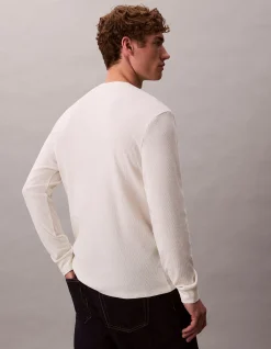 Waffle Badge Slim Long Sleeve T-Shirt
