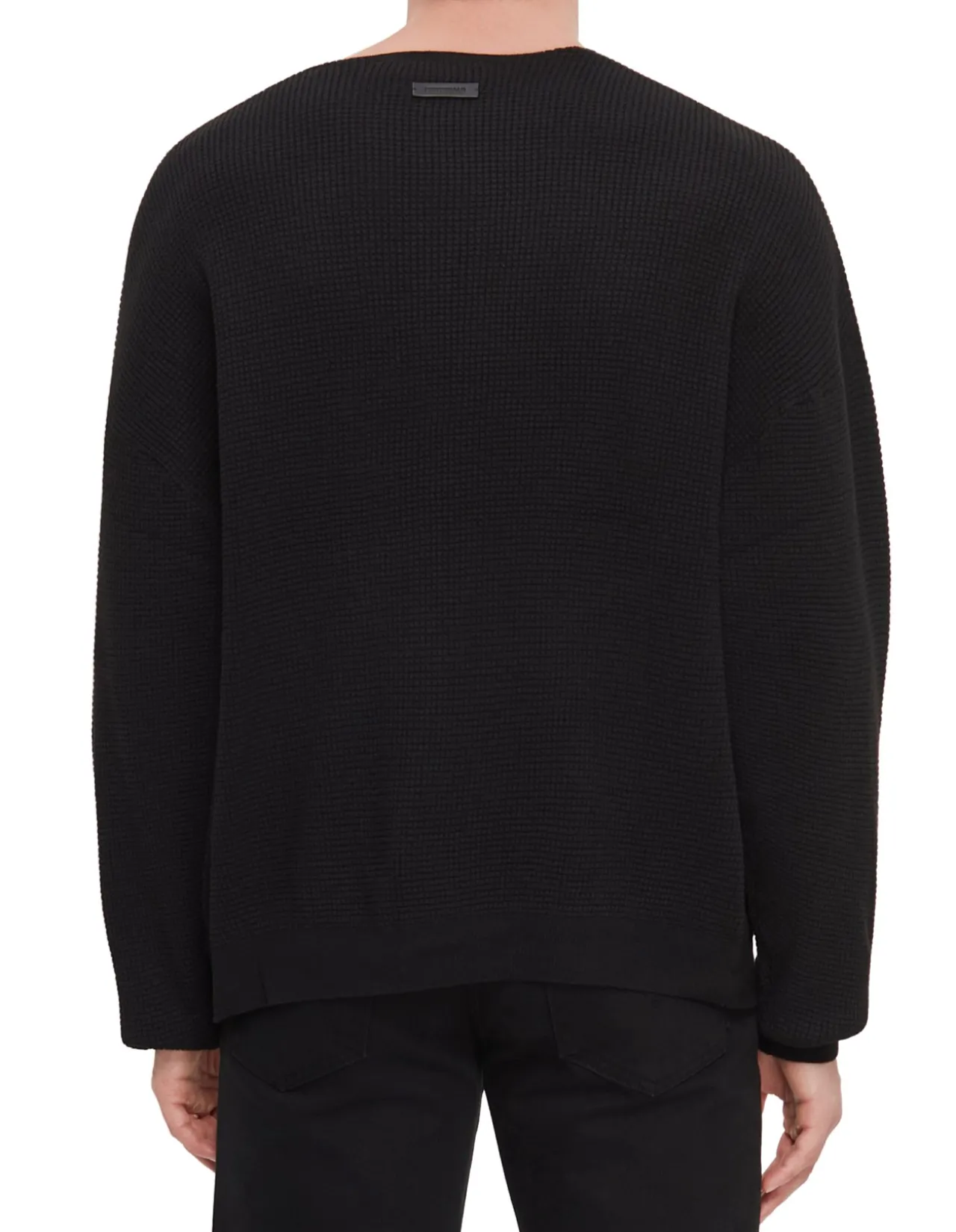 Waffle Long Sleeve Crewneck Sweater