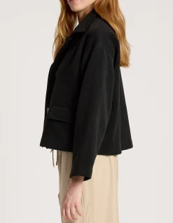 Wanderer Wool Look Cropped Button Jacket