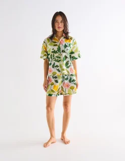 Wander Organic Cotton Short Sleeve Shirt & Short Pyjama Set