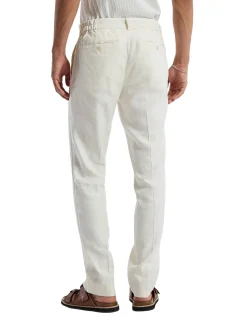 WASHED STRETCH LINEN PANT