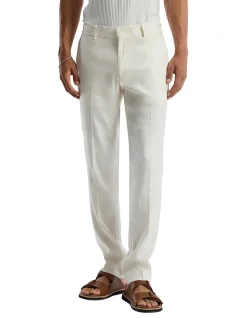 WASHED STRETCH LINEN PANT