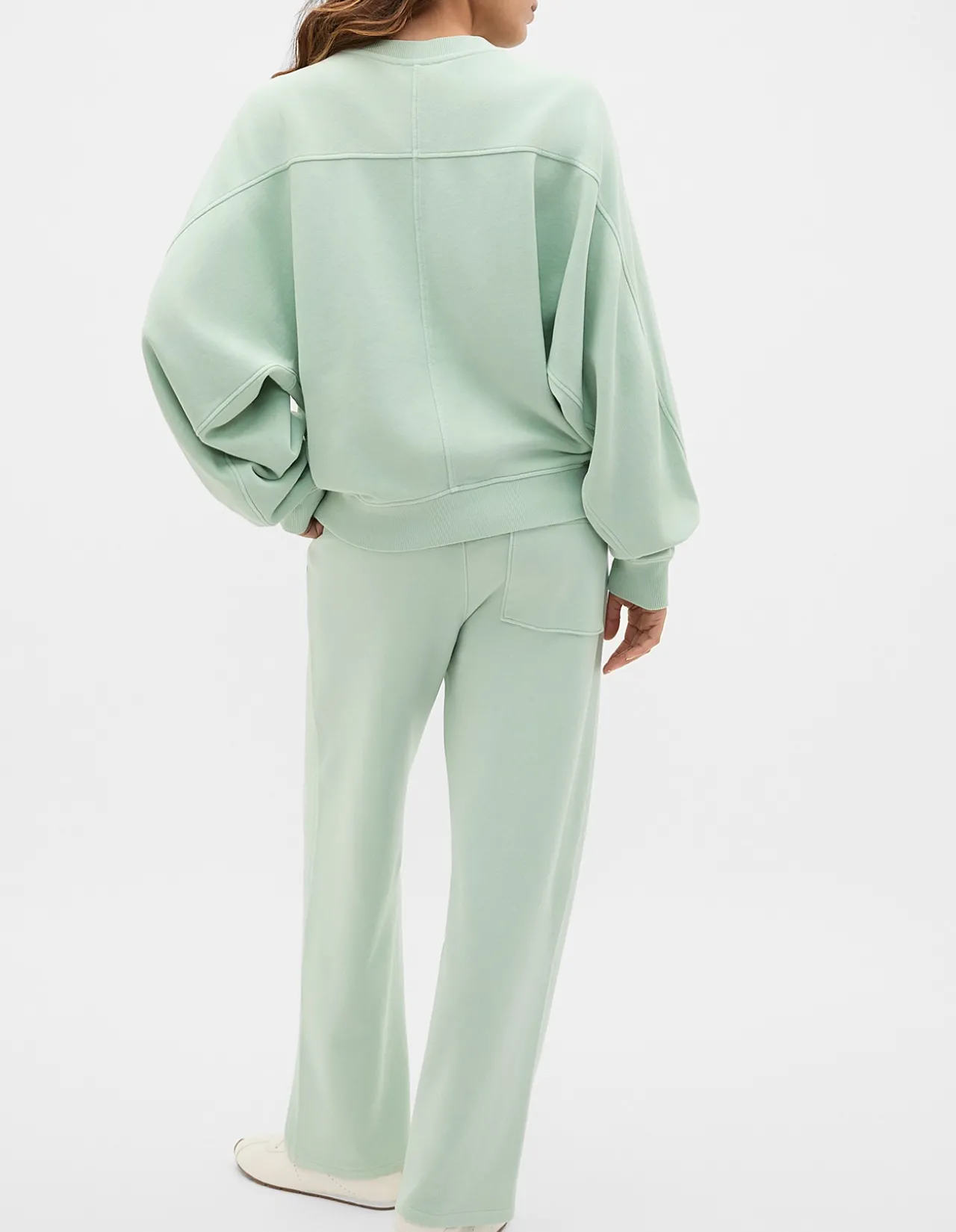 WASHED TERRY CREW NECK SWEAT