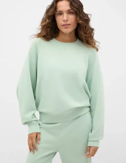 WASHED TERRY CREW NECK SWEAT
