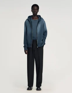 Washed Zip Hoodie Sweatshirt