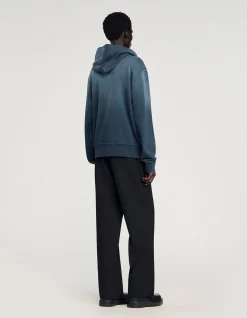 Washed Zip Hoodie Sweatshirt