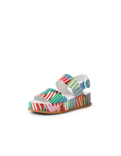 Wassar Striped Platform Leather Sandals