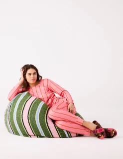 Wategos Soiree Stripe Pyjama Top & Slouch Pant Set