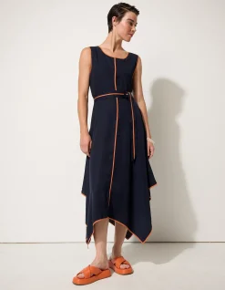 WATERFALL TRIM DRESS
