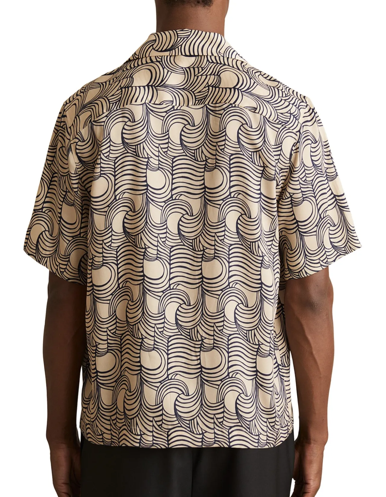 WAVE PRINTED CUBAN SHIRT