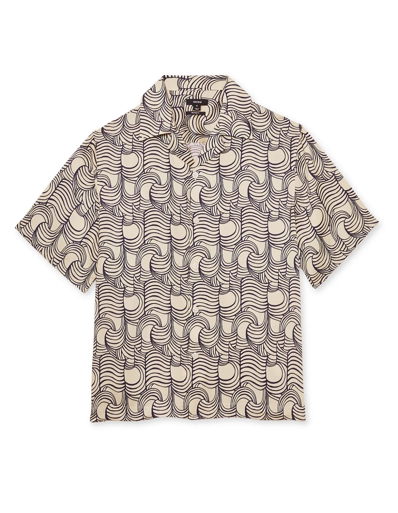 WAVE PRINTED CUBAN SHIRT