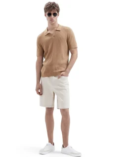 WAVY STITCH KNIT POLO