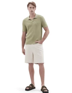 WAVY STITCH KNIT POLO