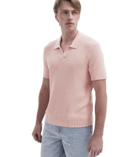 WAVY STITCH KNIT POLO