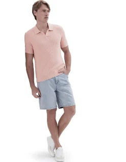WAVY STITCH KNIT POLO