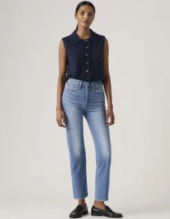 Wedgie Straight High Rise Ankle Jeans