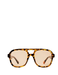 WHIRLPOOL CHOCOLATE TORT AVIATOR SUNGLASSES