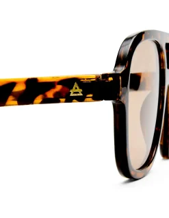WHIRLPOOL CHOCOLATE TORT AVIATOR SUNGLASSES