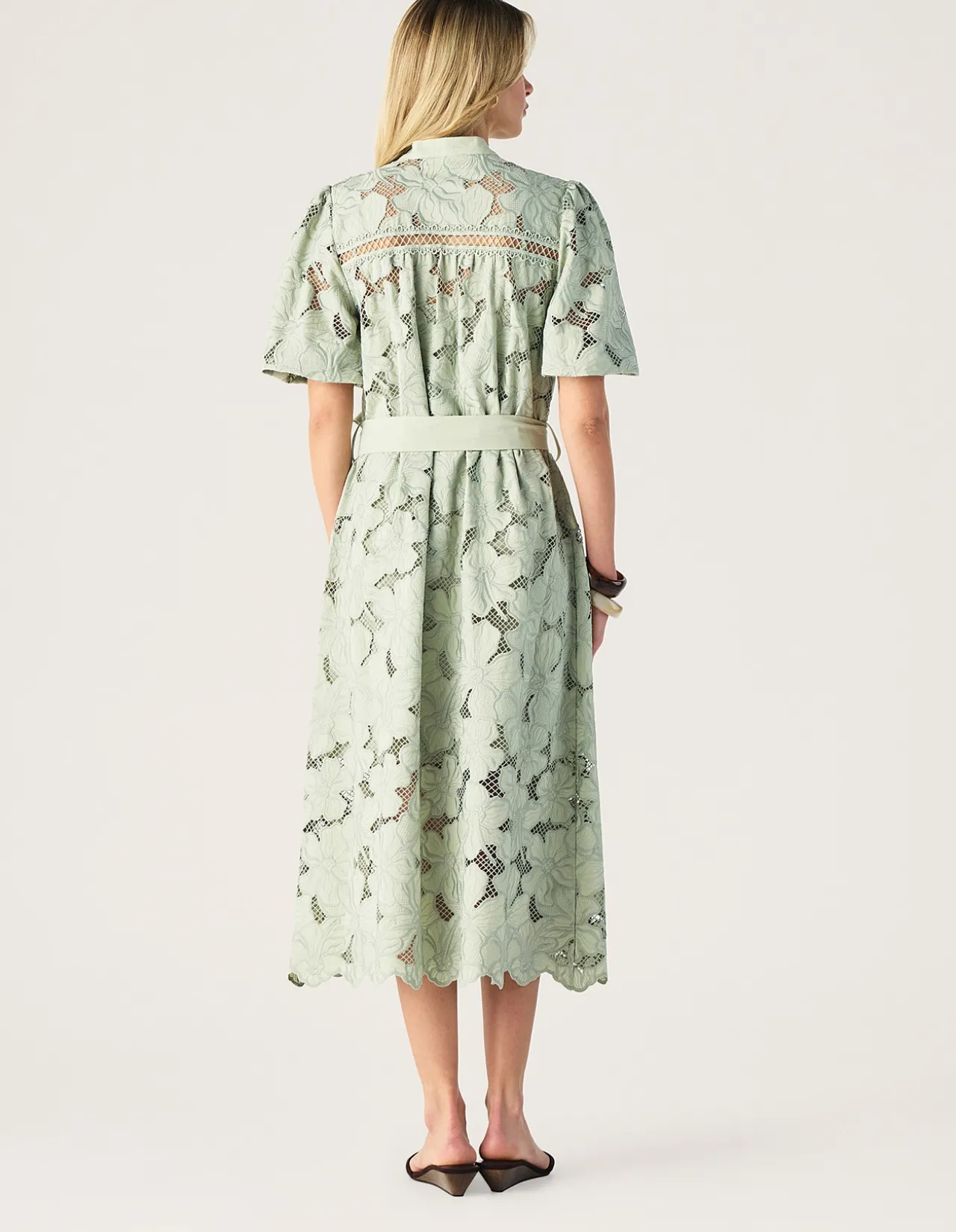WHISPER EMBROIDERY SHIRT DRESS