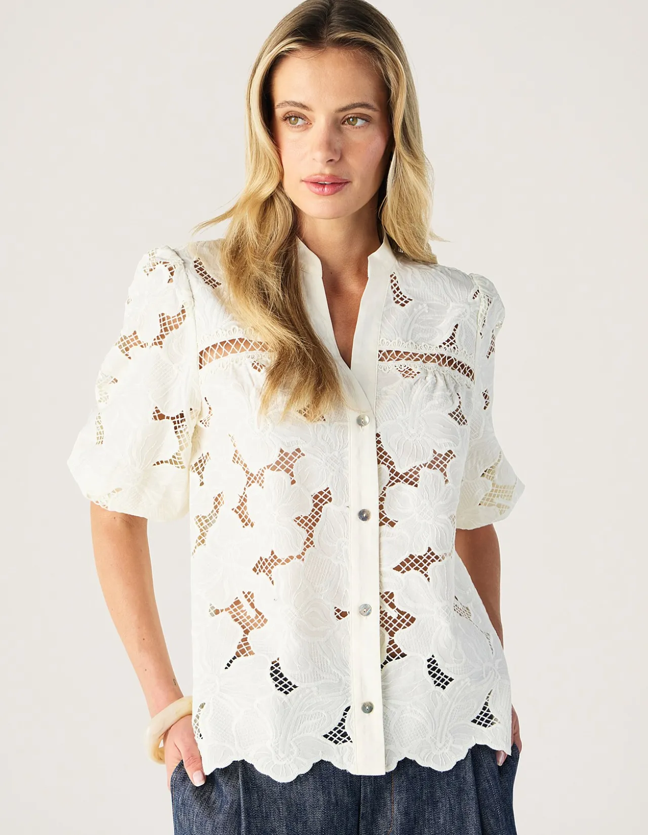 WHISPER EMBROIDERY BLOUSE