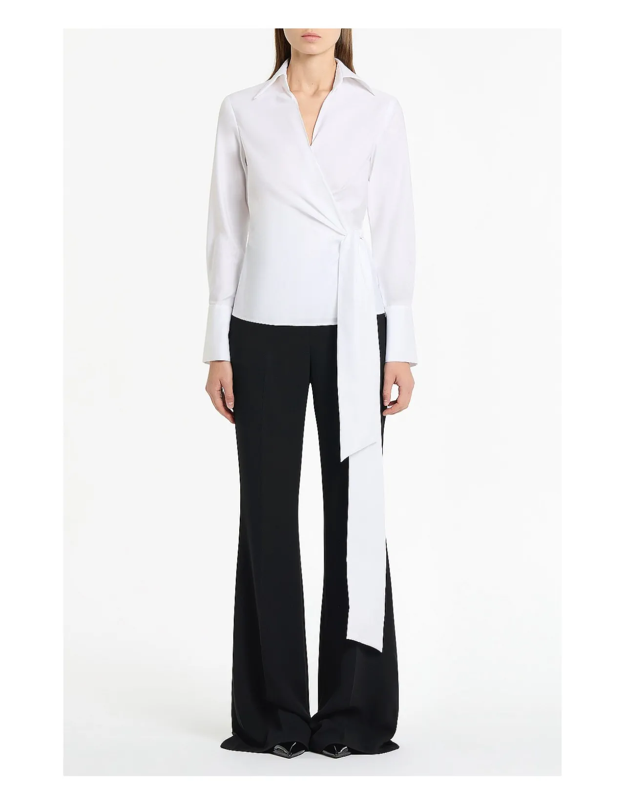 WHITE COTTON WRAP TOP
