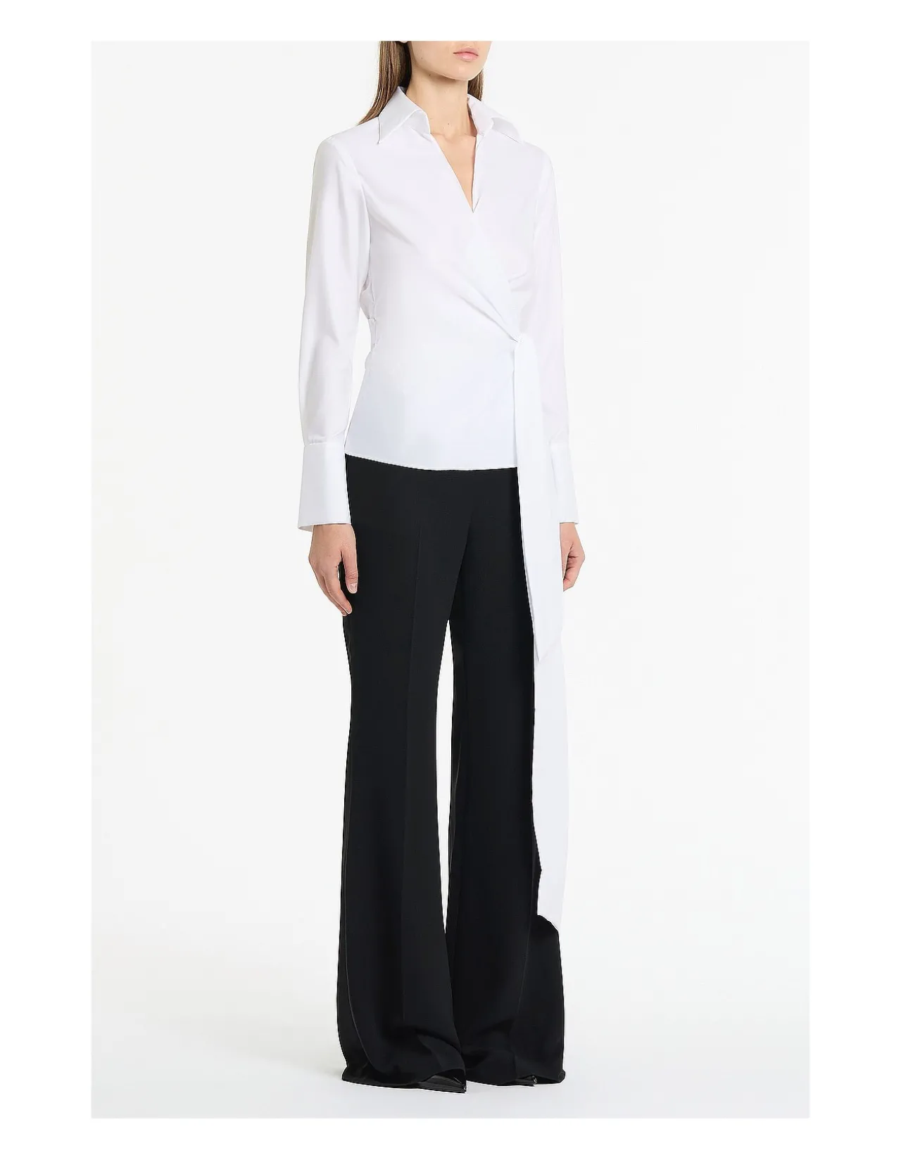 WHITE COTTON WRAP TOP