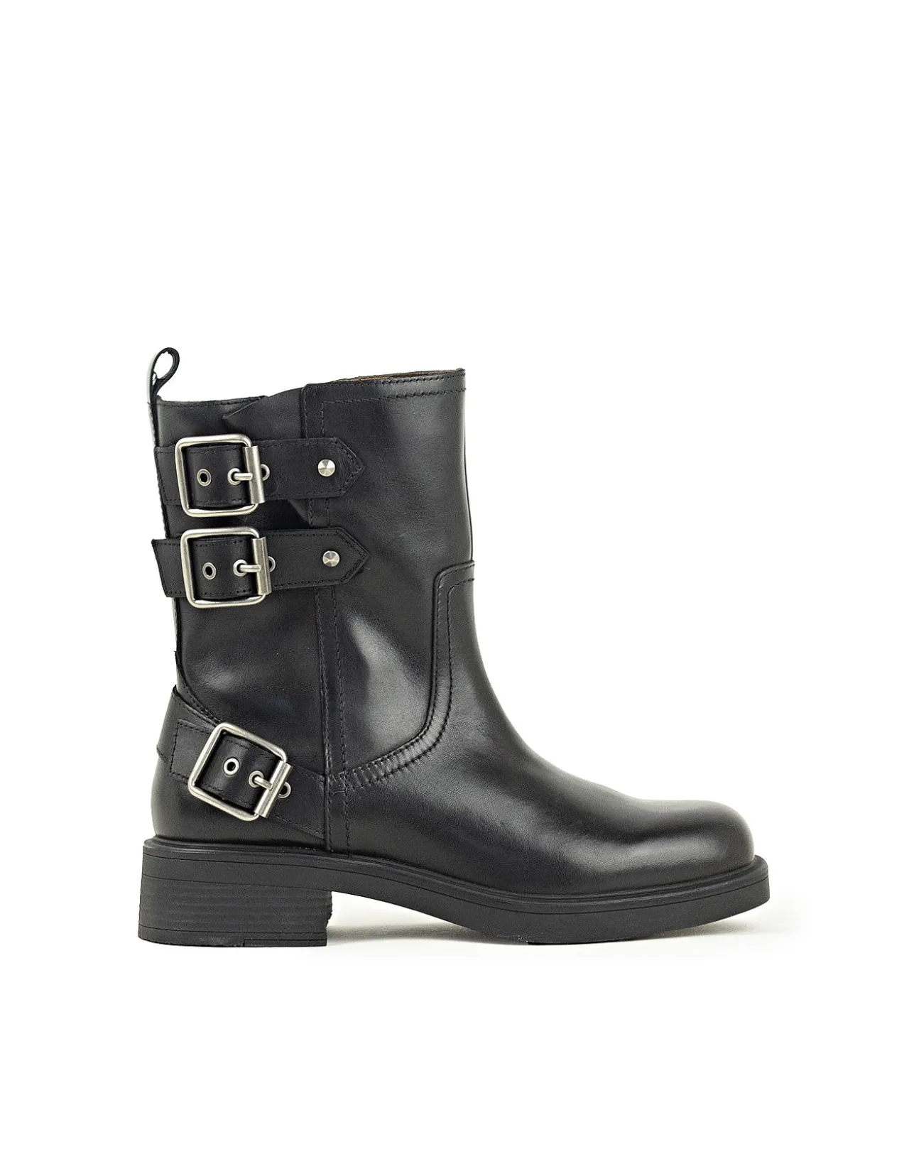 WHITLEY ANKLE BOOT WITH THREE BUCKLES