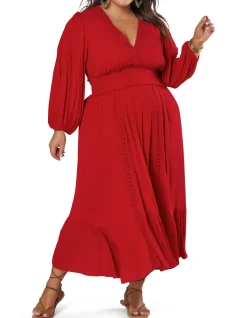 Wild Harmony Maxi Dress with Lace Inserts