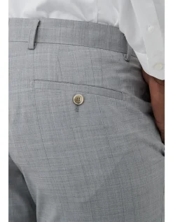 WINDOW CHECK FLAT-FRONT SUIT TROUSER