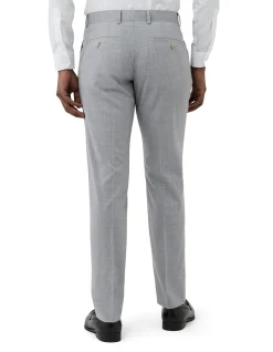 WINDOW CHECK FLAT-FRONT SUIT TROUSER