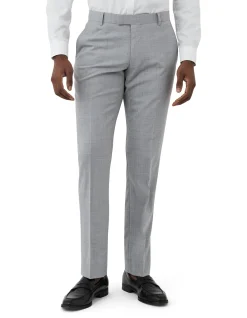 WINDOW CHECK FLAT-FRONT SUIT TROUSER