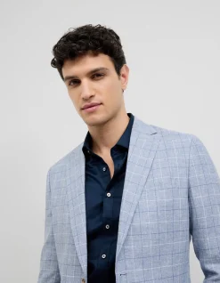Windowpane Check Tailored Jacket